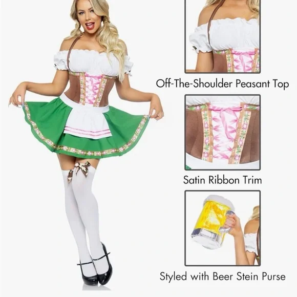 Leg Avenue Gretchen Oktoberfest Costume - Size Large - Picture 3 of 10